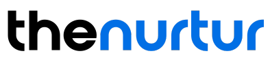 Official logo of The Nurtur with black and blue colours.